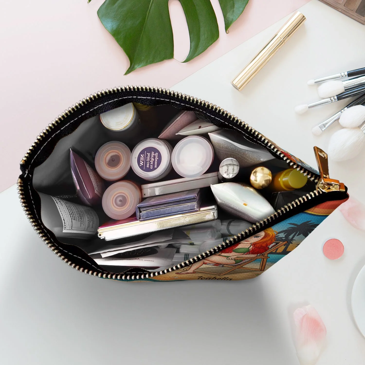 Just A Girl Who Loves Beaches - Gift For Women, Mom, Traveling Lovers, Beach Lovers - Personalized Cosmetic Bag - Image 5