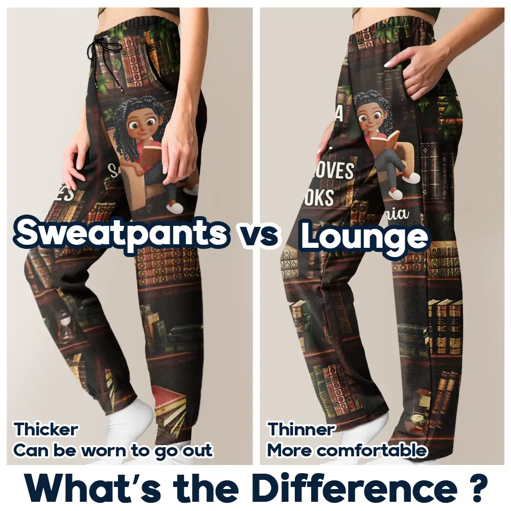 Just A Girl Who Loves Books 3D Effect - Personalized Pajama Pants - Image 6