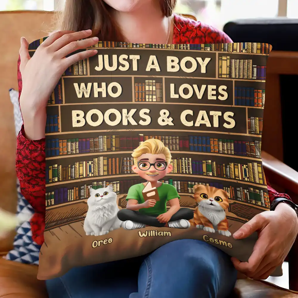 Just A Girl Who Loves Books & Dogs - Personalized Pillow - Image 2