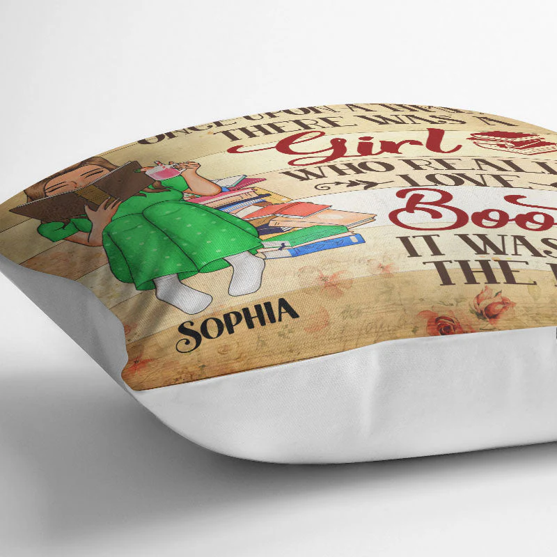 Just A Girl Who Loves Books Reading - Gift For Book Lovers - Personalized Custom Pillow - Image 3