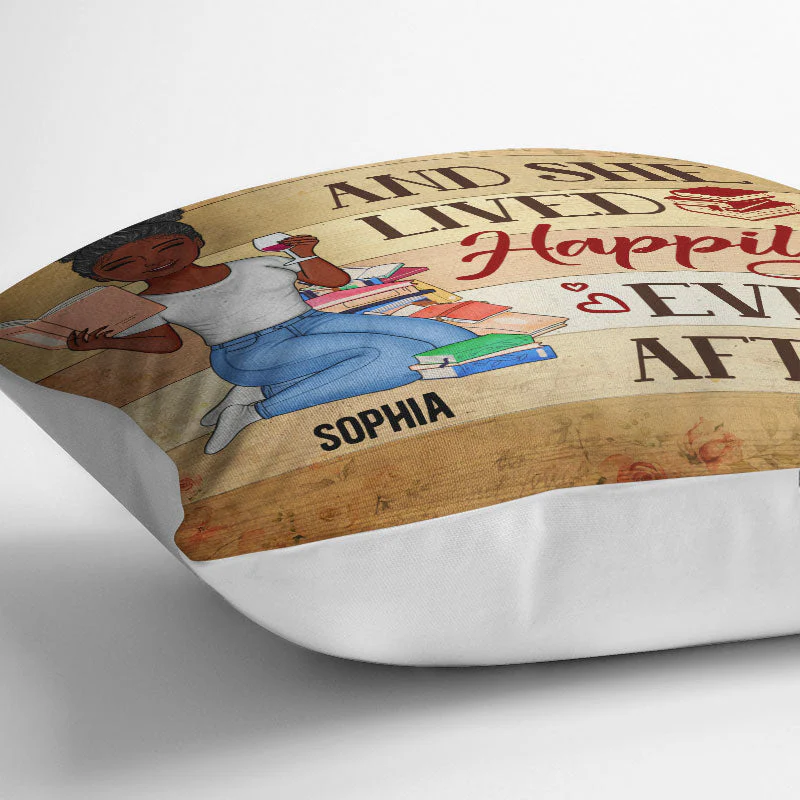 Just A Girl Who Loves Books Reading - Gift For Women - Personalized Custom Pillow - Image 3