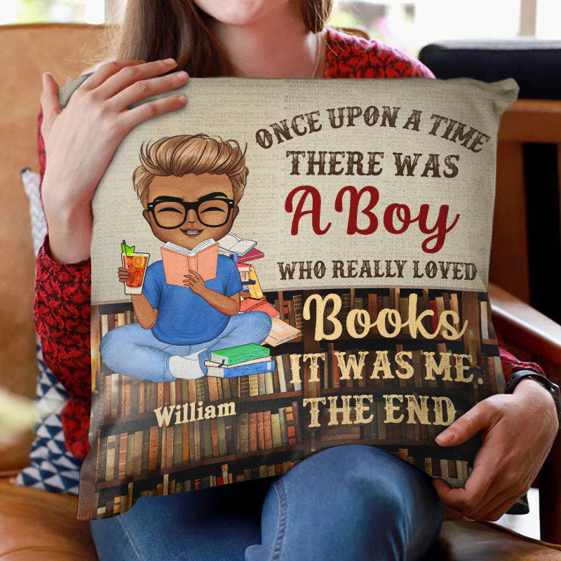 Just A Girl Who Loves Books Reading - Reading Gift - Personalized Custom Pillow - Image 2