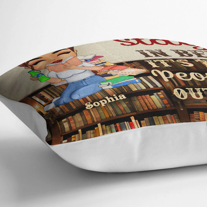 Just A Girl Who Loves Books Reading - Reading Gift - Personalized Custom Pillow - Image 3
