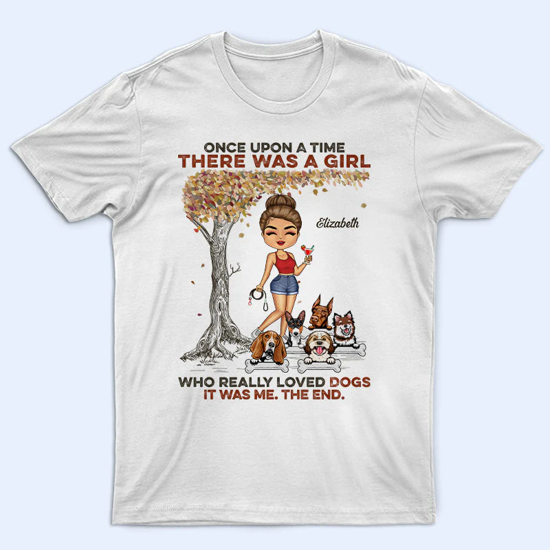 Just A Girl Who Loves Dogs - Gift For Dog Lovers - Personalized Custom T Shirt - Image 2