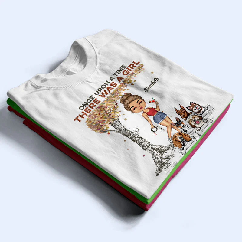 Just A Girl Who Loves Dogs - Gift For Dog Lovers - Personalized Custom T Shirt - Image 3