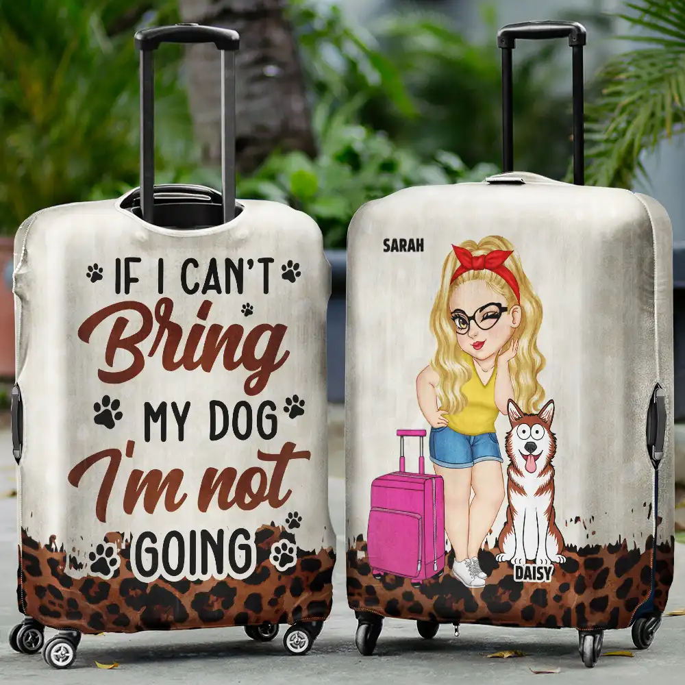 Just A Girl Who Loves Dogs Leopard Pattern - Personalized Luggage Cover - Image 2