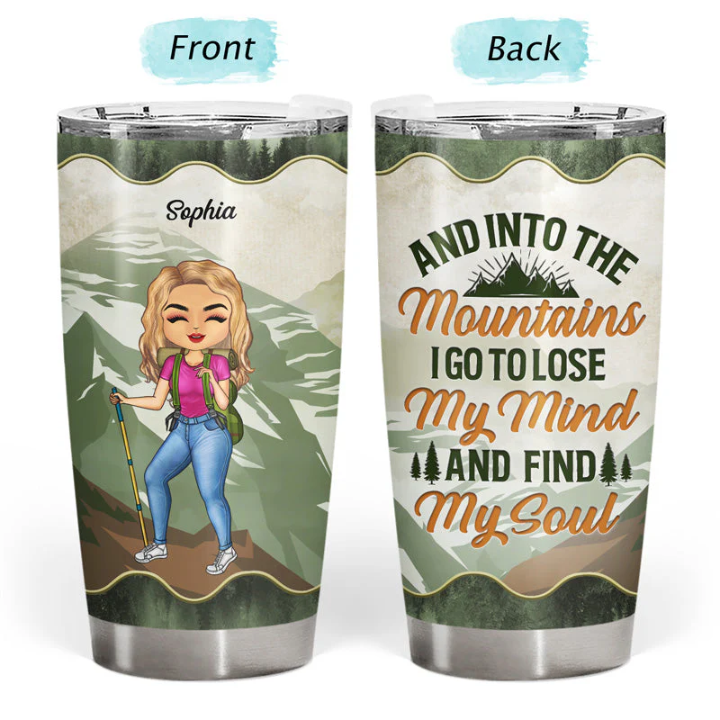 Just A Girl Who Loves Hiking - Gift For Hiking Lovers - Personalized Custom Tumbler - Image 3