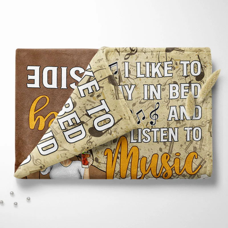 Just A Girl Who Loves Music - Gift For Yourself - Personalized Custom Fleece Blanket - Image 4