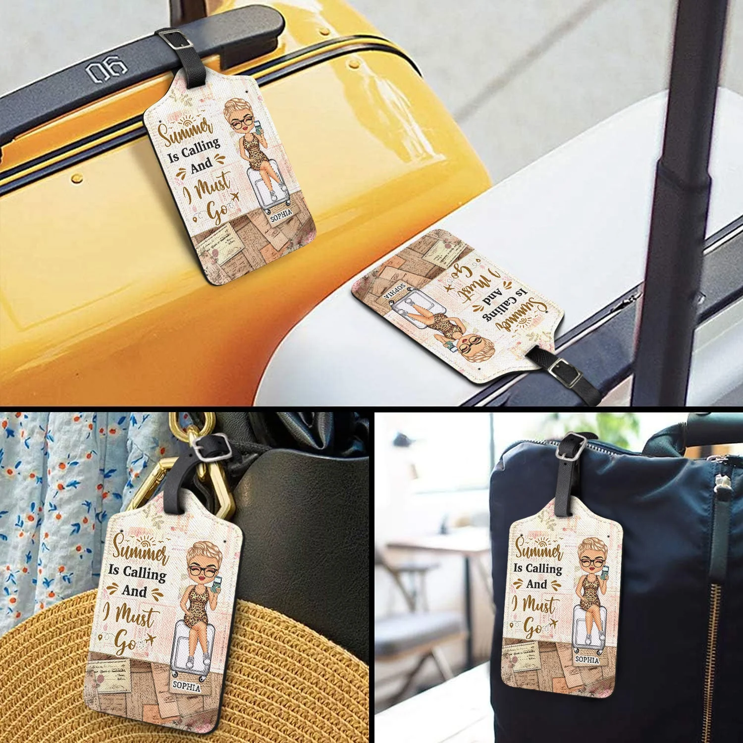 Just A Girl Who Loves Traveling - Gift For Travel Lovers - Personalized Luggage Tag - Image 3