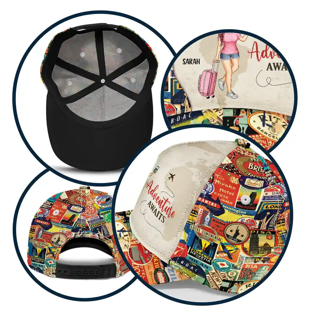Just A Girl Who Loves Traveling - Personalized Classic Cap - Image 6