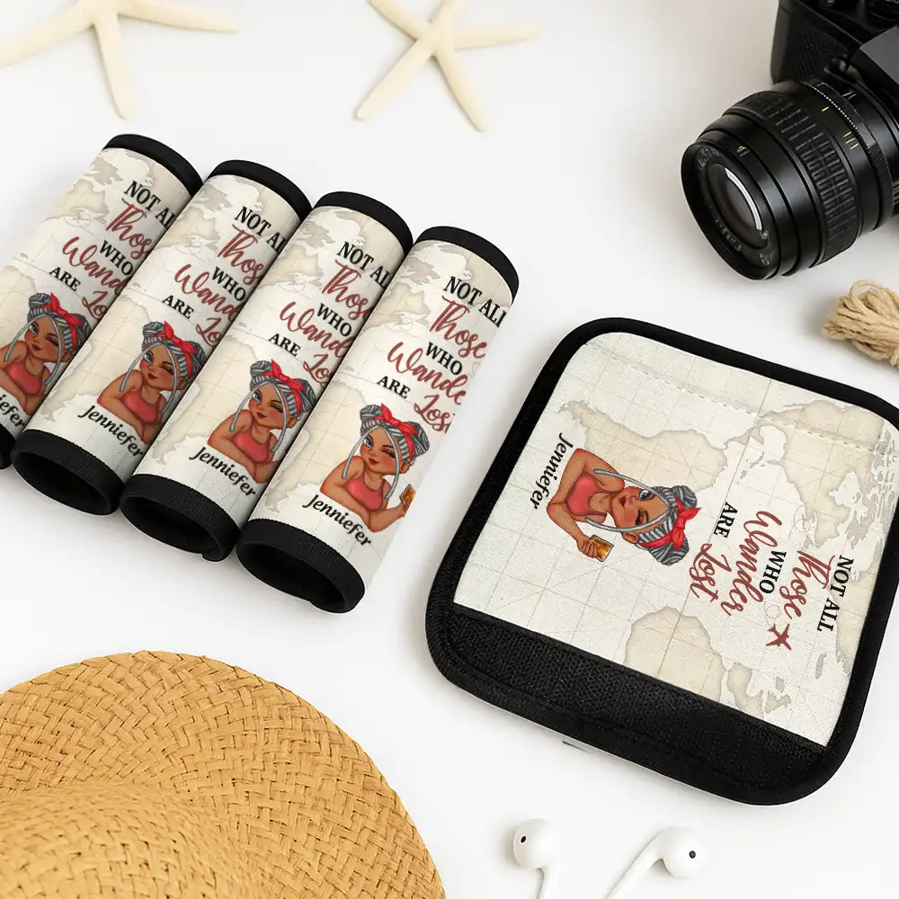 Just A Girl Who Loves Traveling - Personalized Luggage Handle Wrap - Image 2
