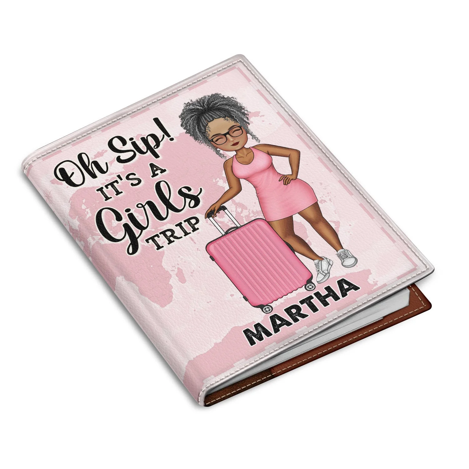 Just A Girl Who Loves Traveling - Vacation, Funny Gift For Her, Him, Travel Lovers - Personalized Custom Passport Cover, Passport Holder - Image 2