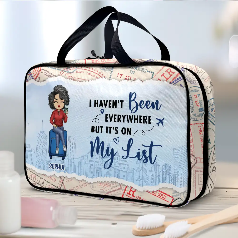 Just A Girl Who Loves Traveling Vacation Summer - Personalized Toiletry Bag - Image 2