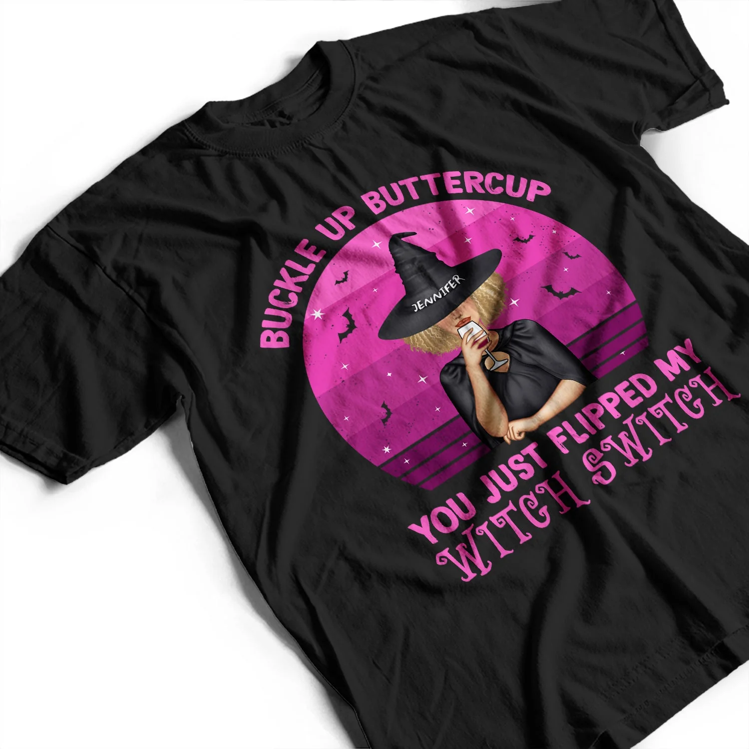 Just Flipped My Witch Switch - Gift For Yourself, Gift For Women - Personalized T Shirt - Image 3