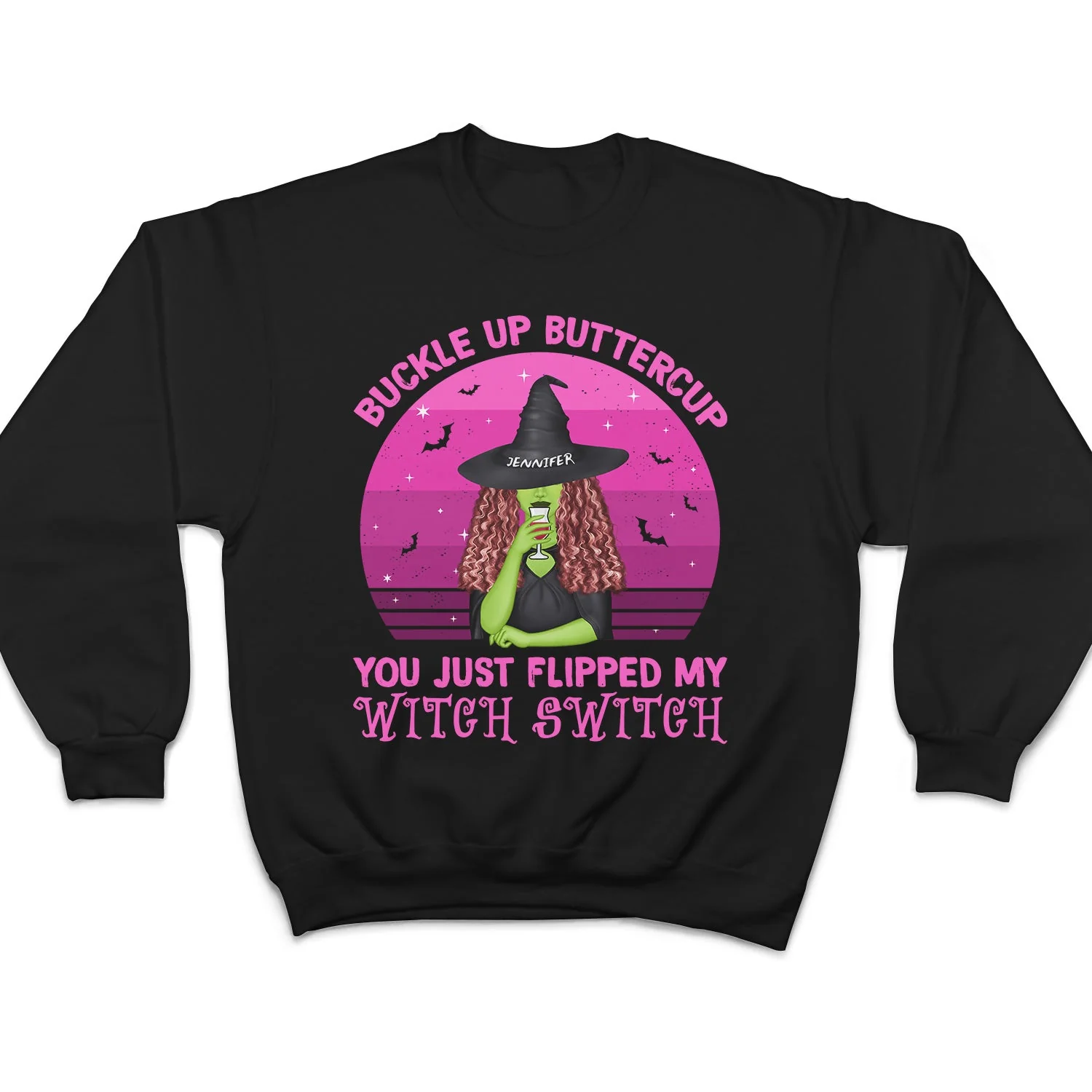 Just Flipped My Witch Switch - Gift For Yourself, Gift For Women - Personalized T Shirt - Image 5