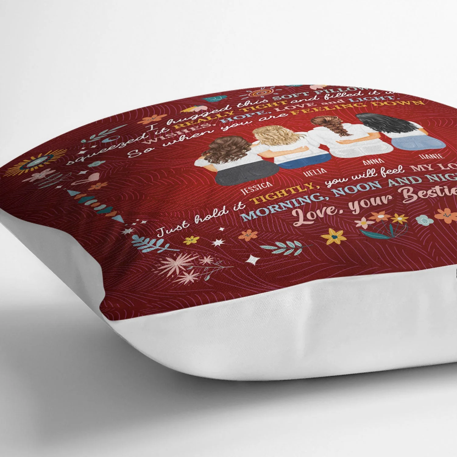 Just Hold It Tightly - Gift For Sisters And Best Friends - Personalized Pillow - Image 3