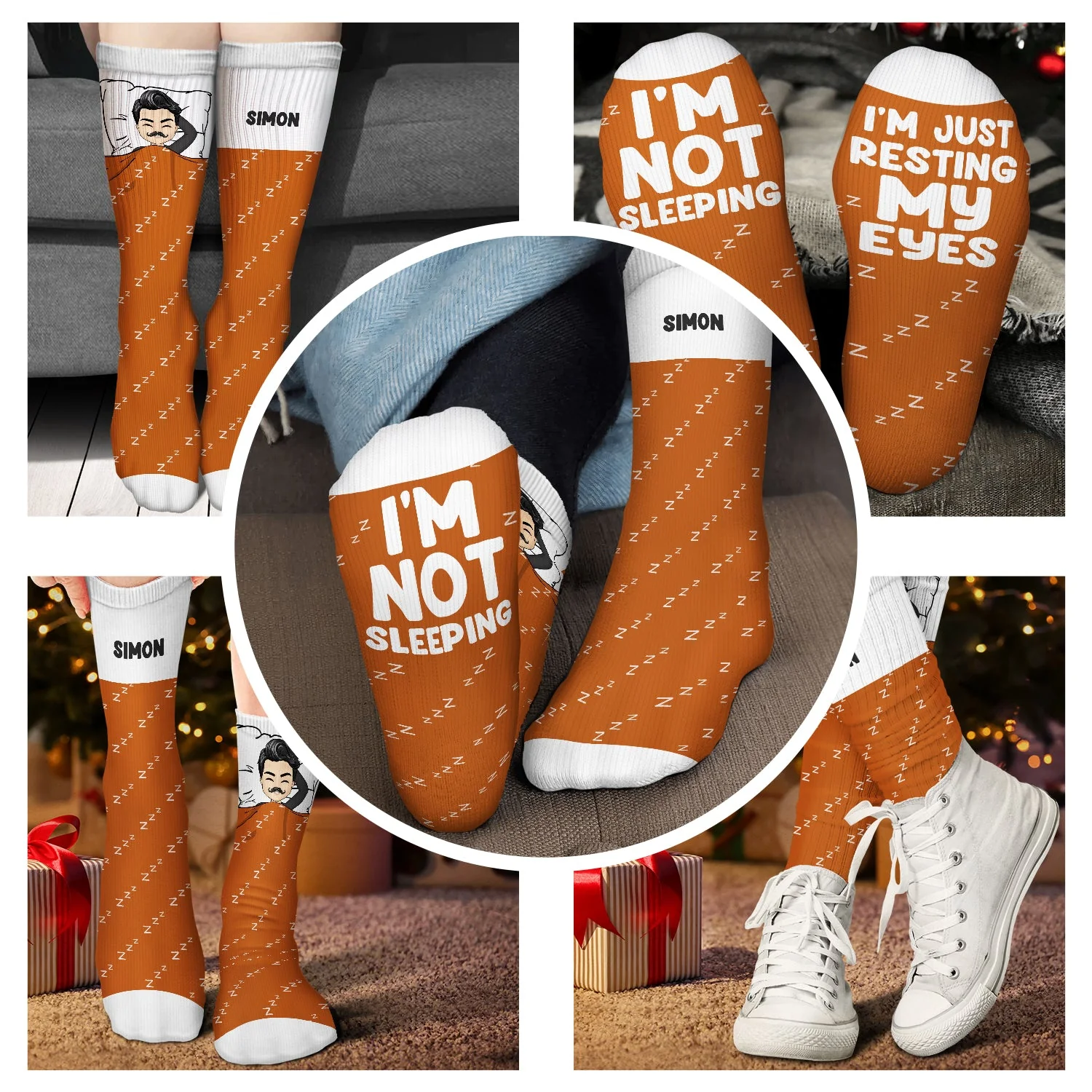 Just Resting My Eyes - Gift For Yourself - Personalized Socks - Image 4