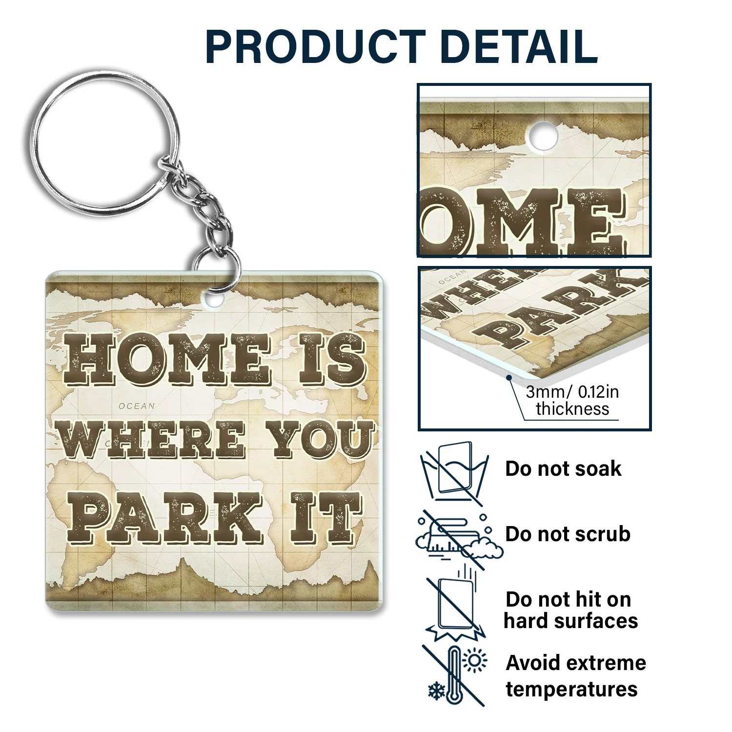 Keys To The Camper - Anniversary, Loving Gifts For Couples, Husband, Wife, Camping Lovers - Personalized Acrylic Keychain - Image 5