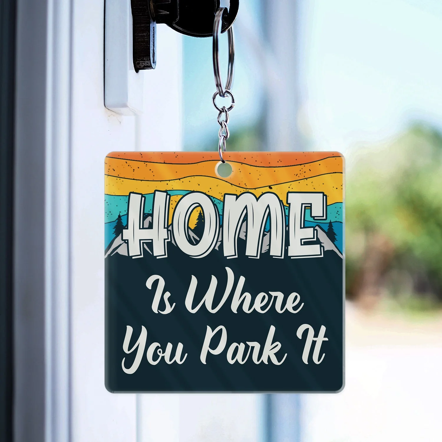 Keys To The Camper - Anniversary, Loving Gifts For Couples, Wife, Husband, Camping Lovers - Personalized Acrylic Keychain - Image 3