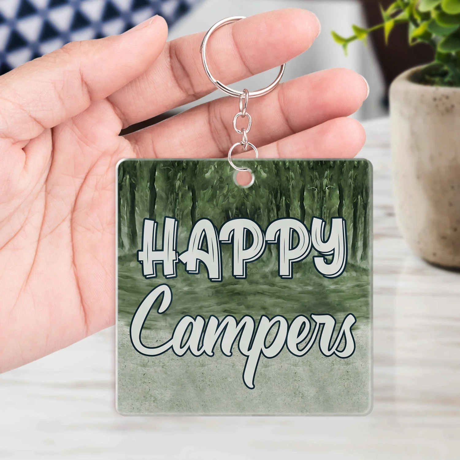 Keys To The Camper - Anniversary, Loving Gifts For Couples, Wife, Husband, Camping Lovers - Personalized Acrylic Keychain - Image 4