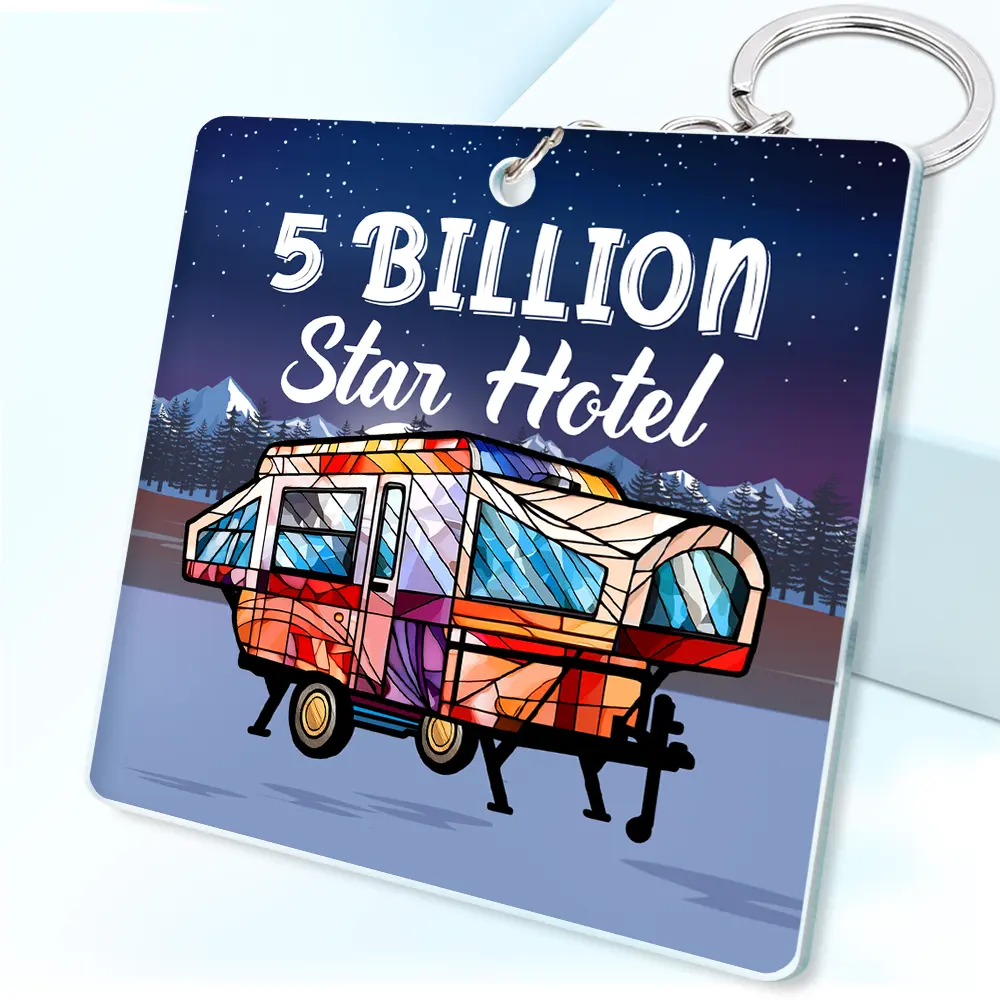 Keys To The Camper Camping Couples - Personalized Acrylic Keychain - Image 2