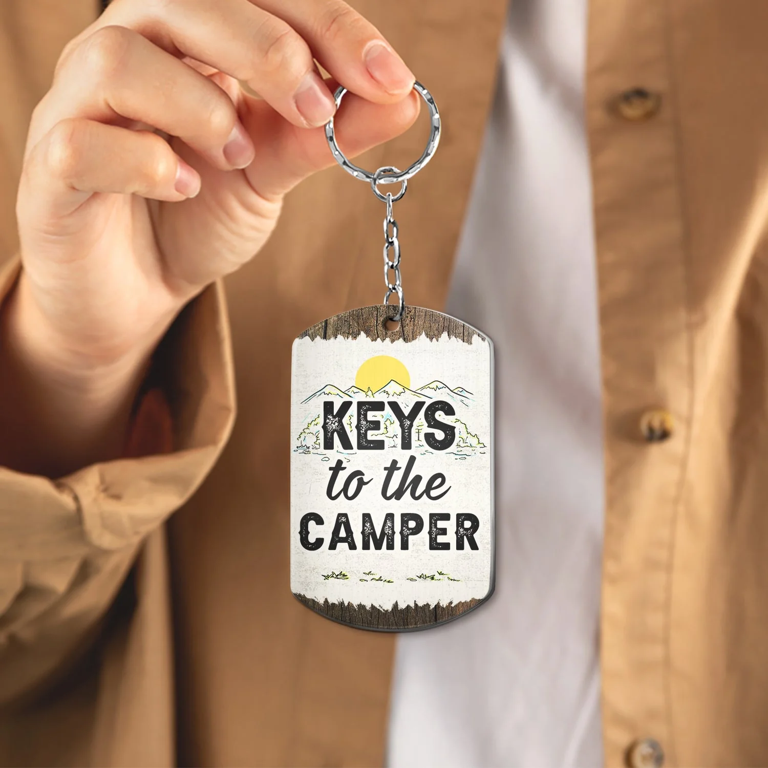 Keys To The Camper You And Me - Gift For Dog And Camping Lovers - Personalized Aluminum Keychain - Image 4