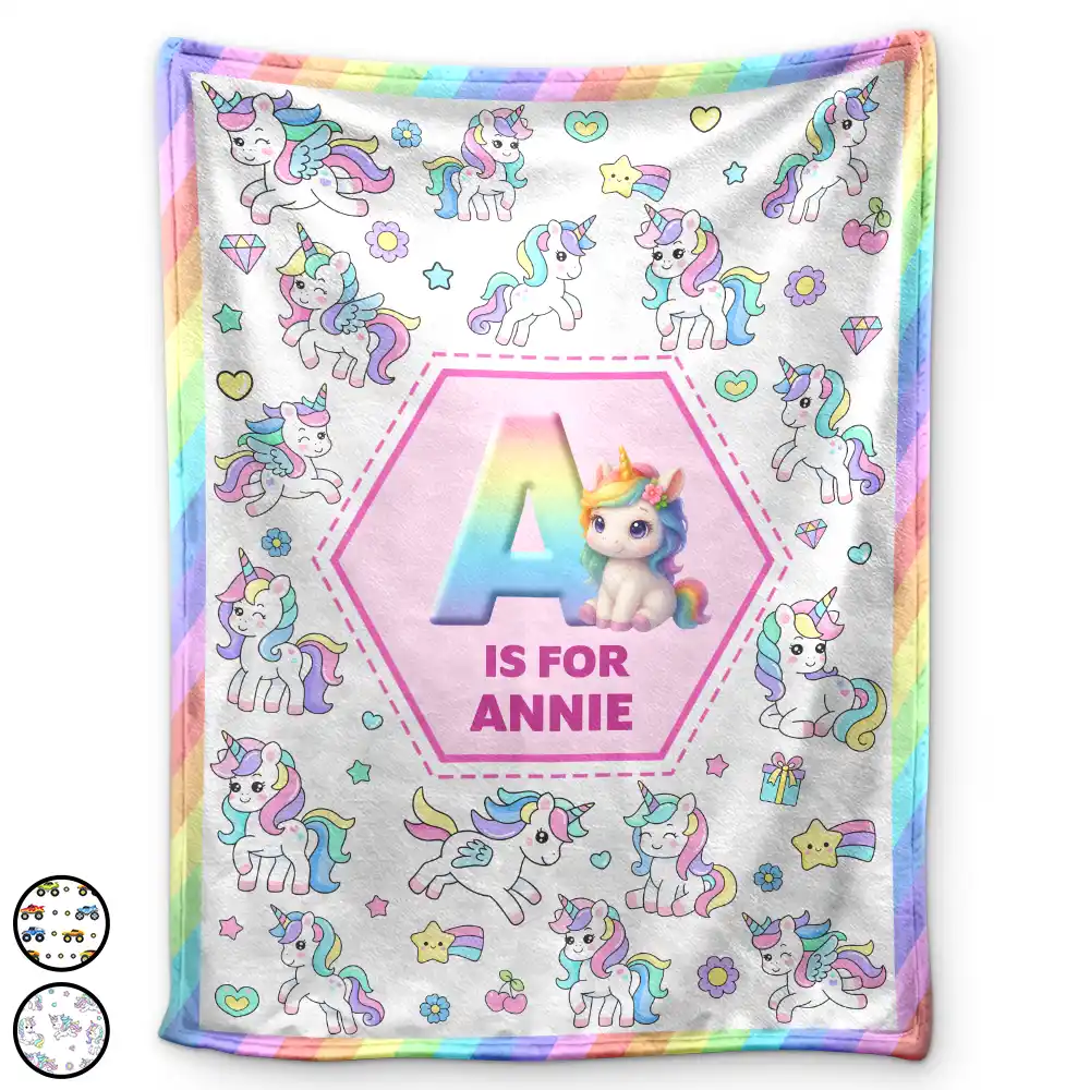 Kid Boy Kid Girl Monogram - Personalized Fleece Blanket, Sherpa Blanket
