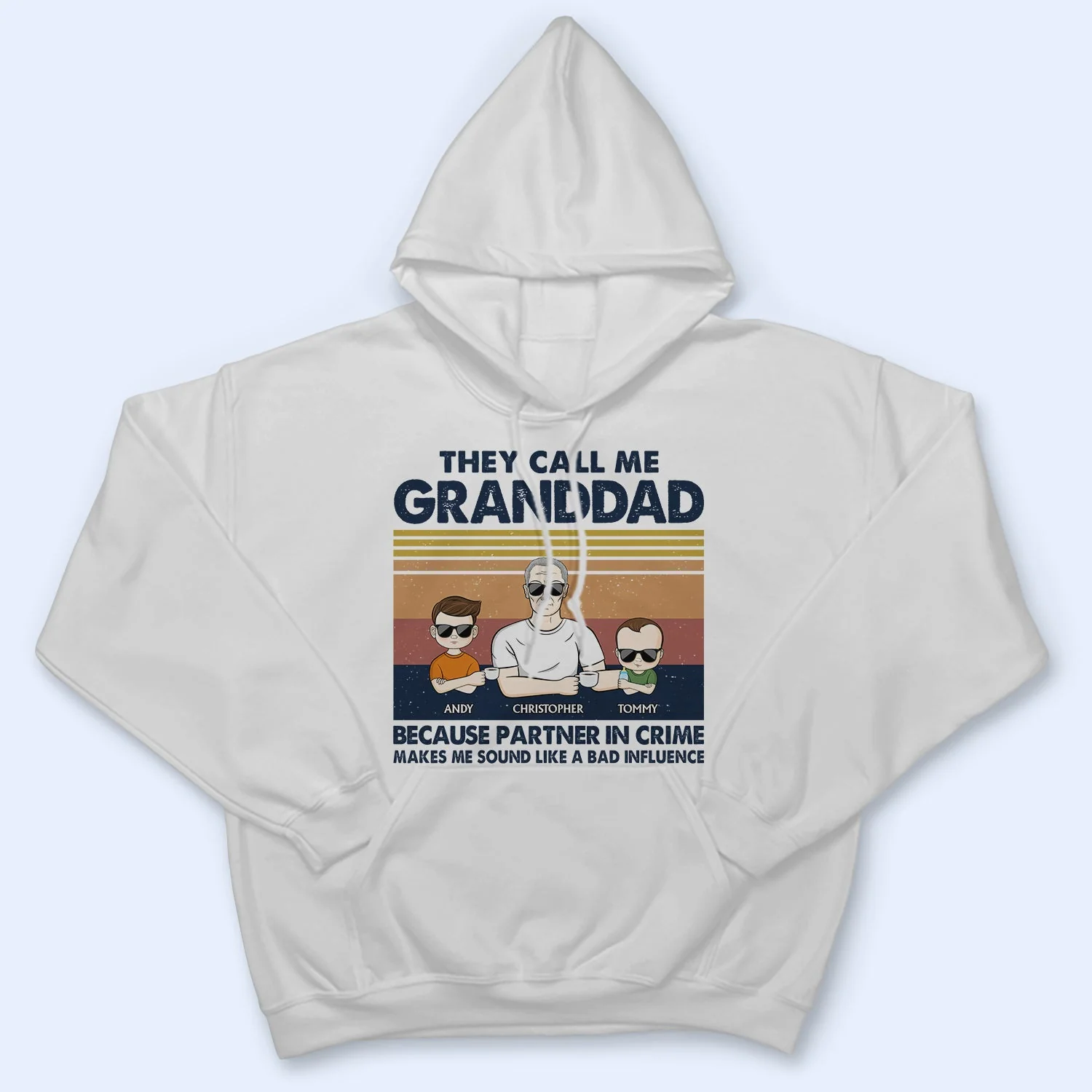 Kid Call Me Grandpa Because Partner In Crime - Gift For Dad, Grandfather - Personalized Custom T Shirt - Image 4