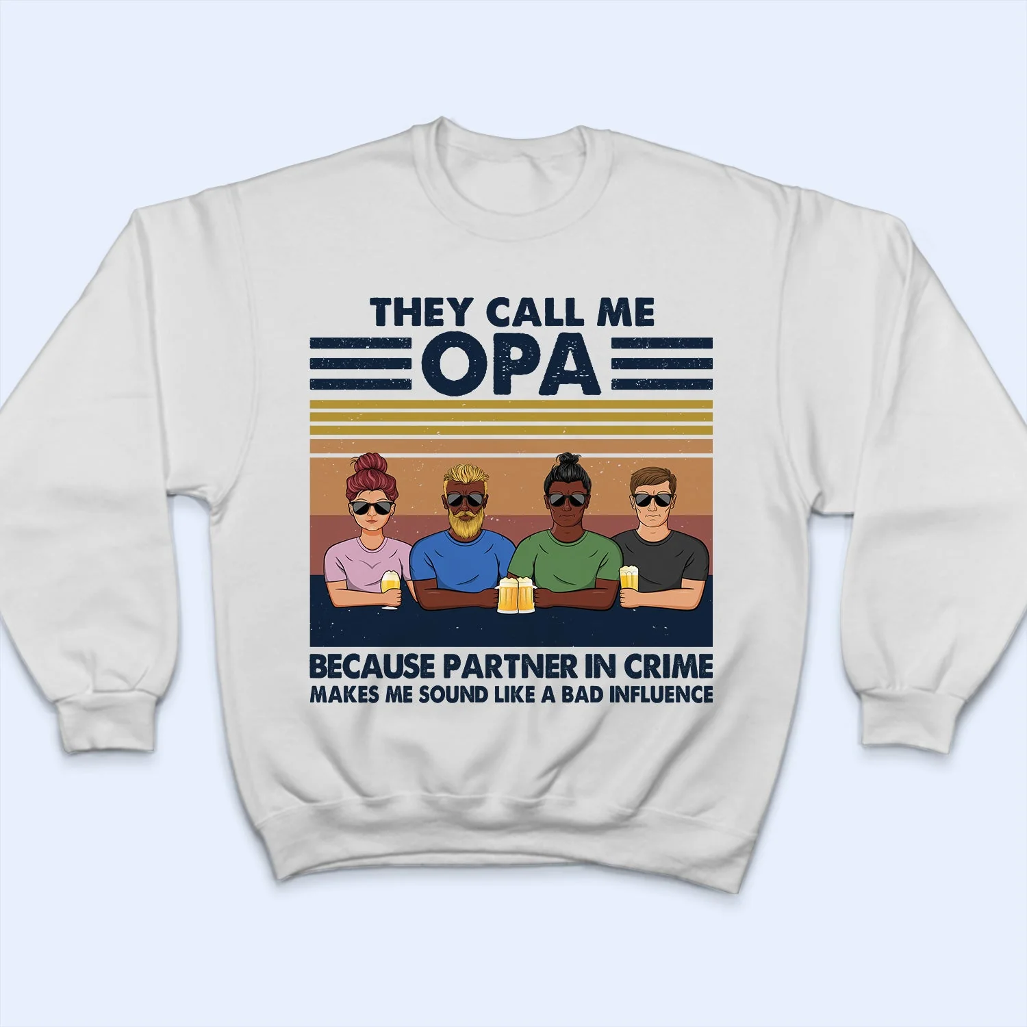 Kid Call Me Grandpa Because Partner In Crime - Gift For Dad, Grandfather - Personalized Custom T Shirt - Image 5