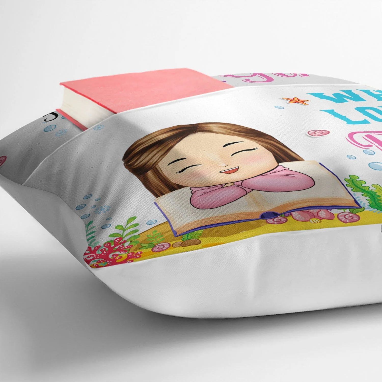 Kid Just A Girl Boy Who Loves Books - Gift For Book Lovers - Personalized Pocket Pillow - Image 4
