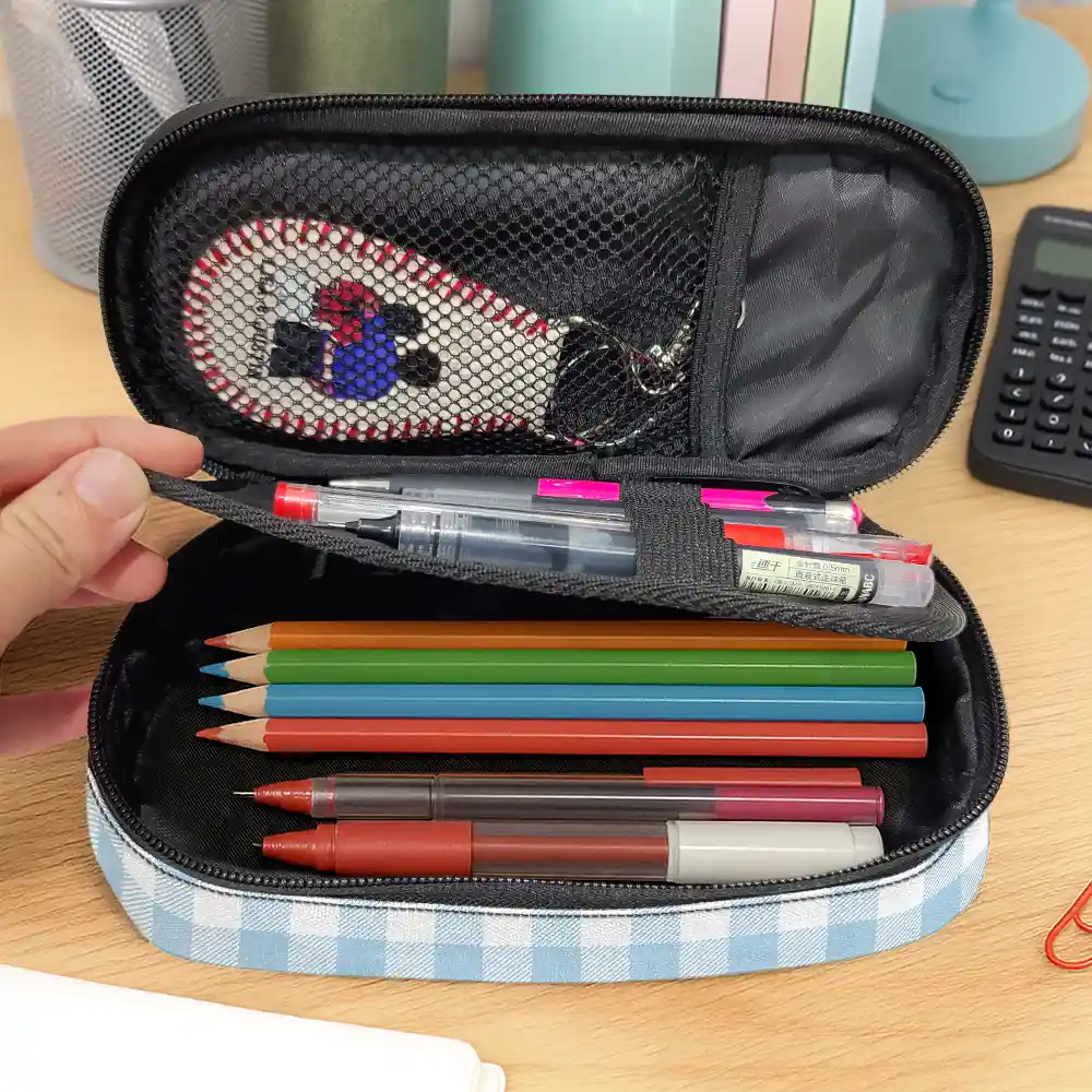Kid Sitting Hello Kindergarten Grade - Personalized Pencil Case - Image 3