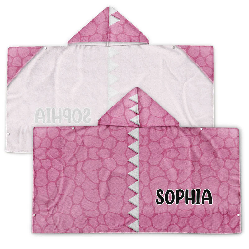 Kids Cosplay Animal At The Beach - Personalized Hooded Beach Towel - Image 2