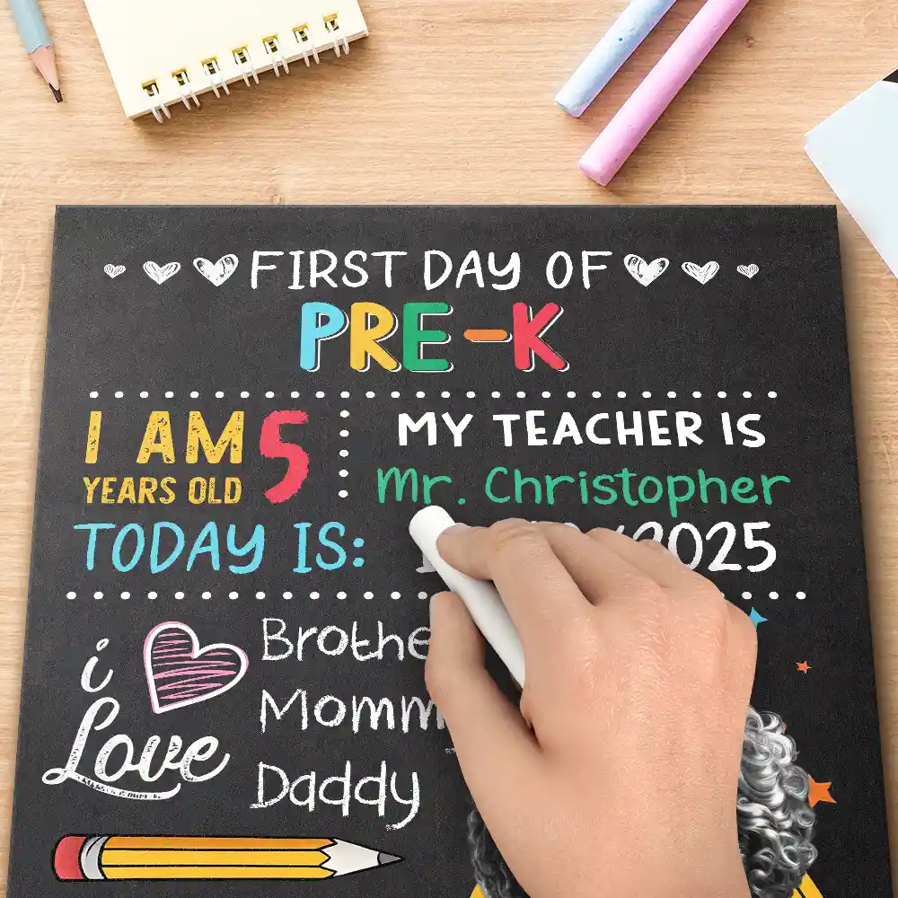 Kid's First Day Of School - Personalized School Sign - Image 4