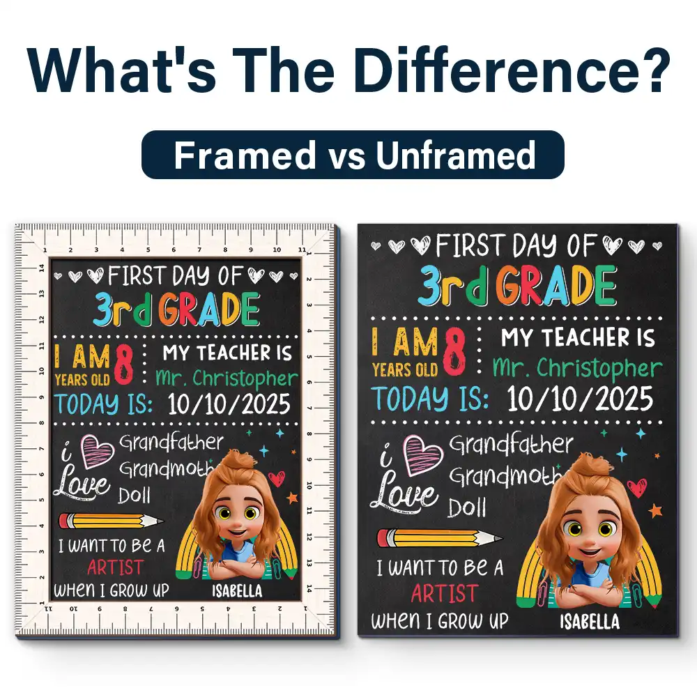 Kid's First Day Of School - Personalized School Sign - Image 5
