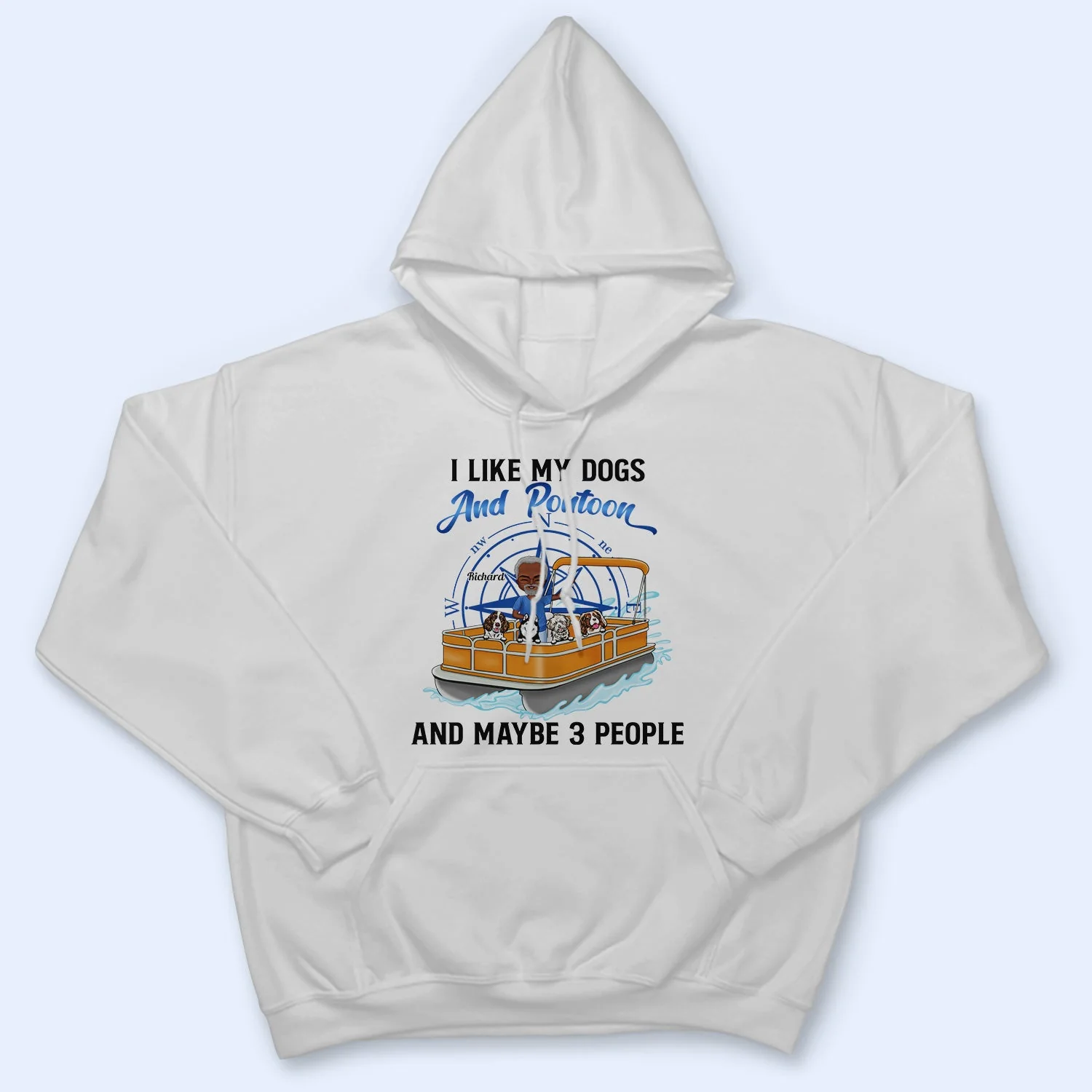 Kinda Busy Being A Pontoon Captain & A Dog Dad - Gift For Pontooning Lovers, Lake Lovers, Travelers, Pet Lovers - Personalized Custom T Shirt - Image 4