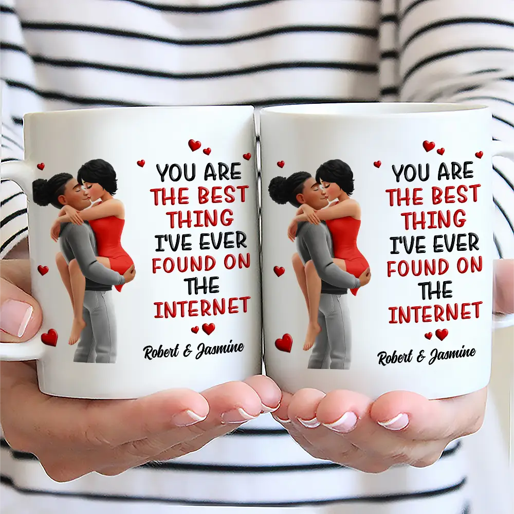 Kissing Couple 3D Best Thing Found On The Internet - Personalized Mug - Image 2