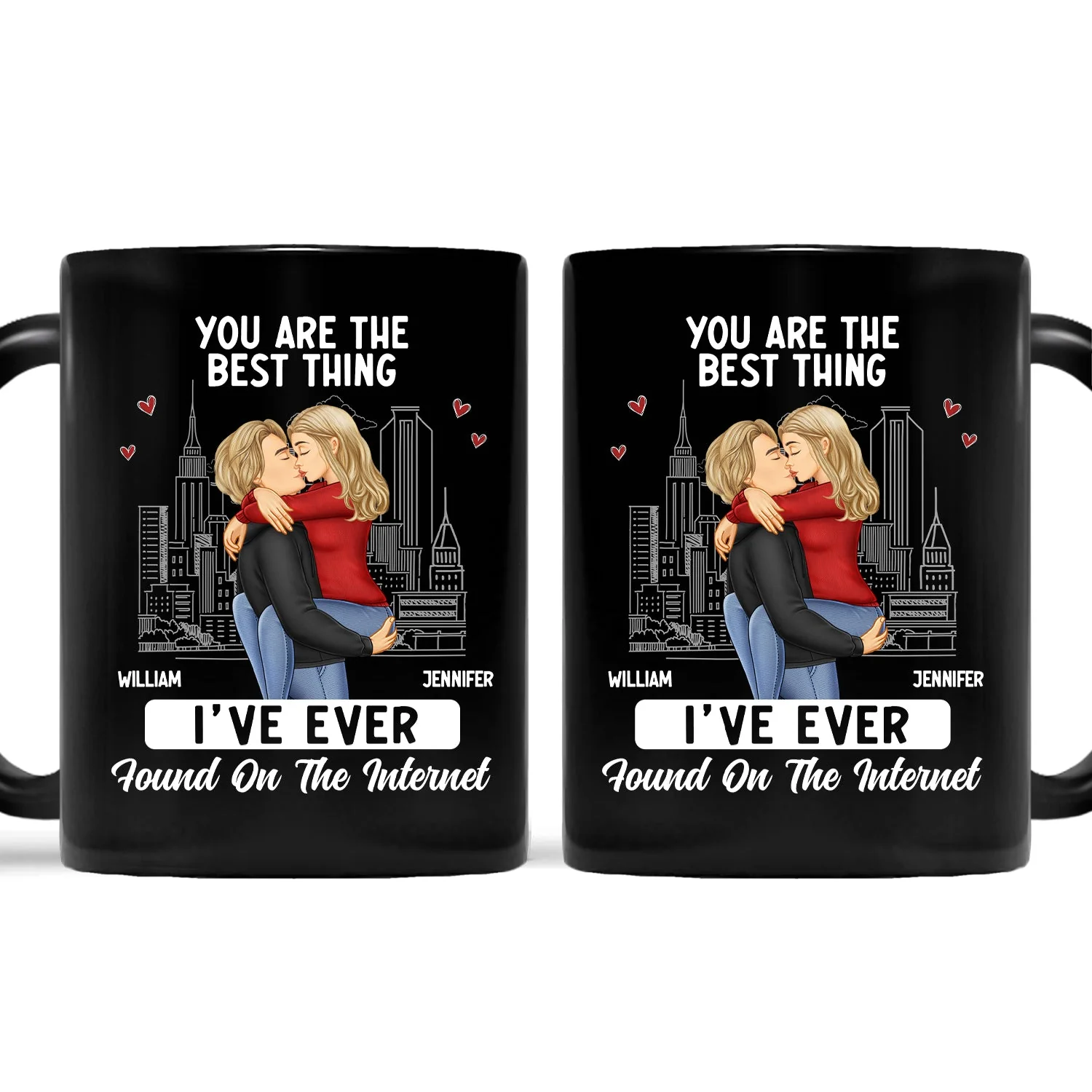 Kissing Couple Best Thing Found On The Internet - Gift For Couples - Personalized Mug - Image 2