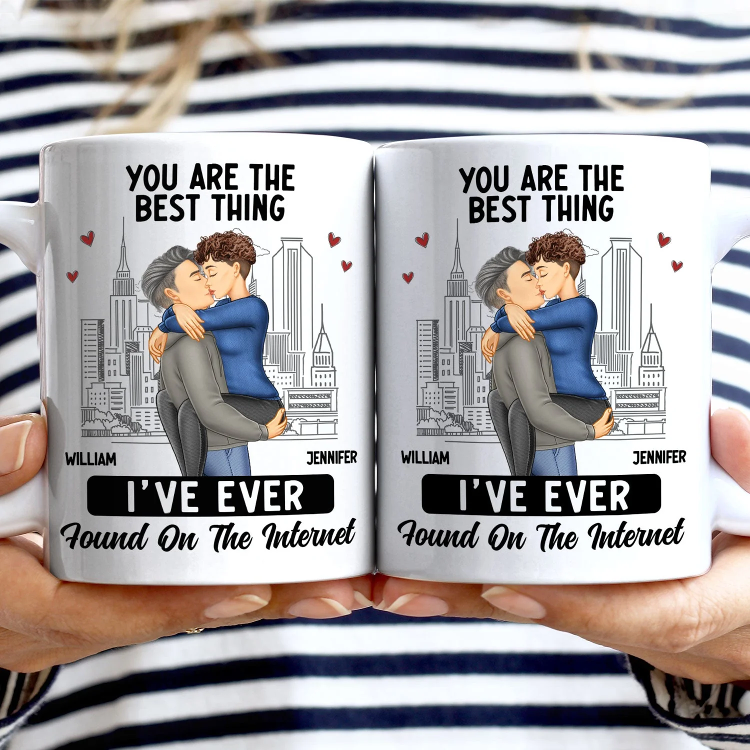 Kissing Couple Best Thing Found On The Internet - Gift For Couples - Personalized Mug - Image 3