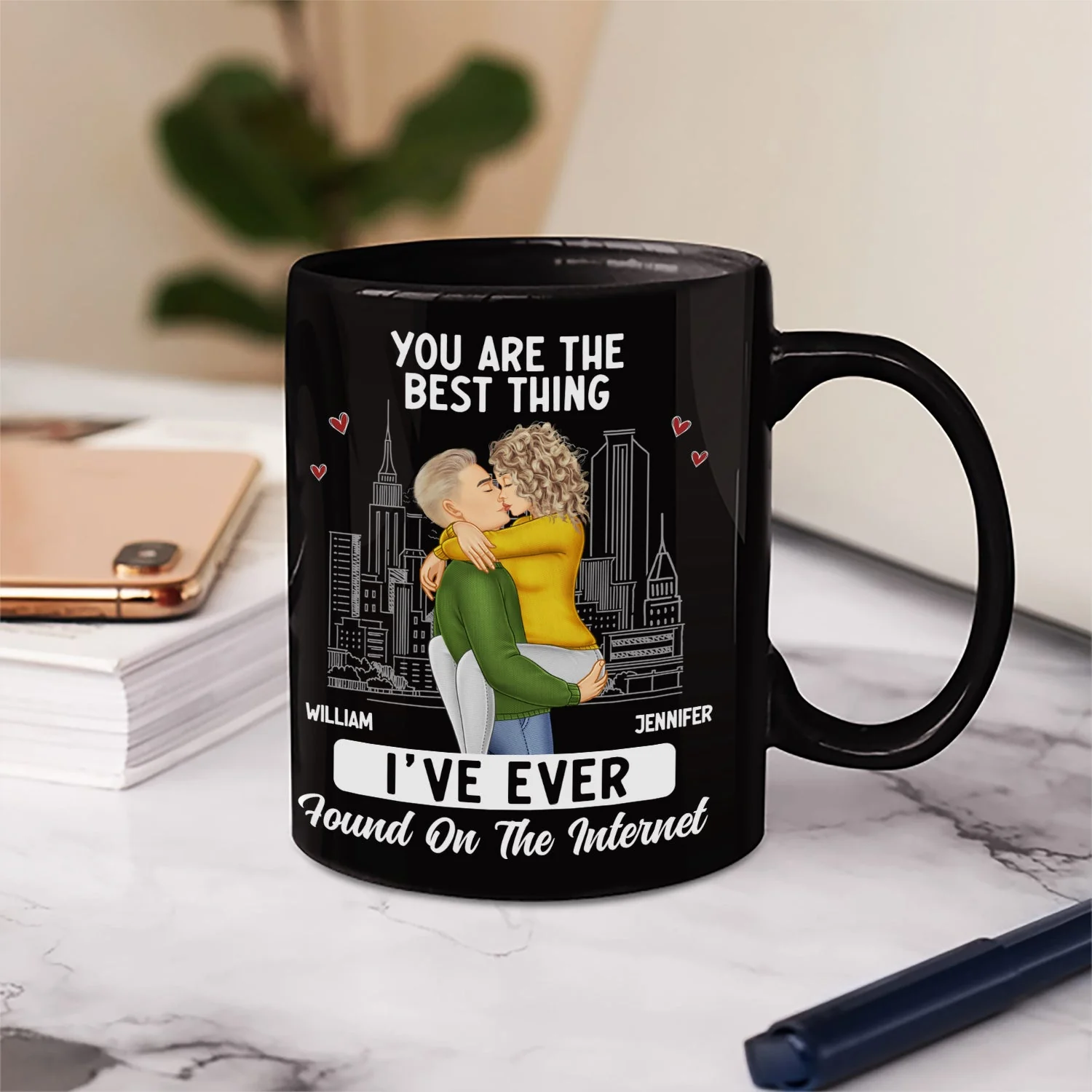 Kissing Couple Best Thing Found On The Internet - Gift For Couples - Personalized Mug - Image 6