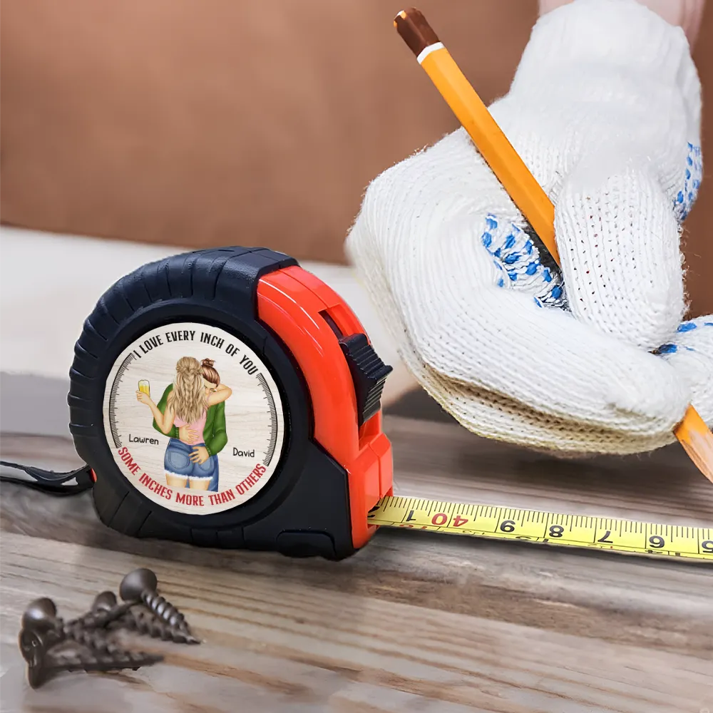 Kissing Couple Love Every Inch Of You - Personalized Tape Measure - Image 5