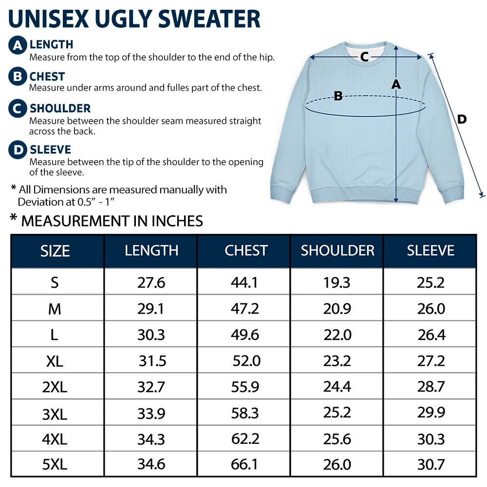 Knitted Effect Birth Flower Grandma's Garden - Personalized Unisex Ugly Sweater - Image 2