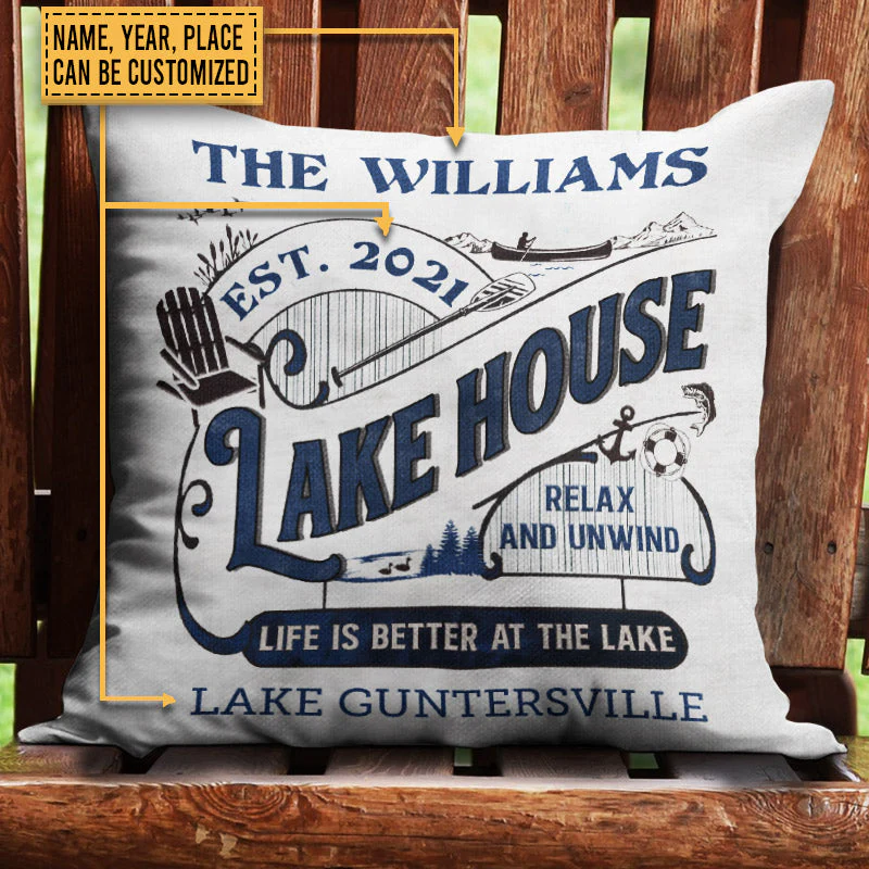 Lake House Life Is Better Custom Pillow - Image 2