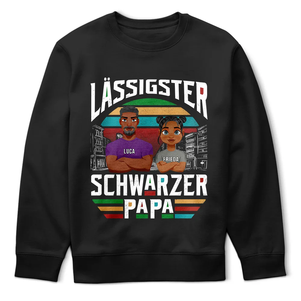 Lässigster Schwarzer Papa - Personalisiertes T Shirt - Image 5