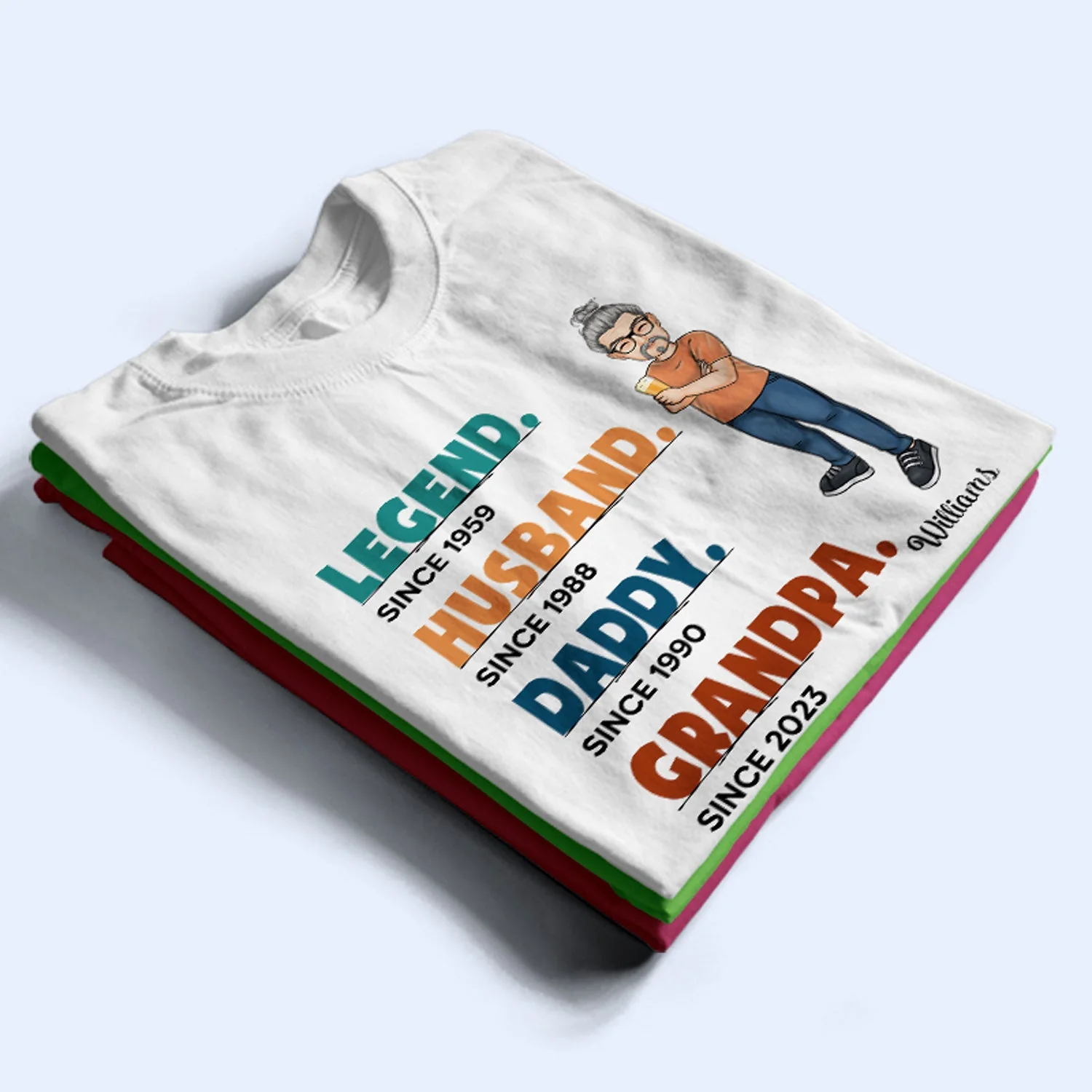 Legend Husband Daddy - Gift For Dad, Father - Personalized Custom T Shirt - Image 3