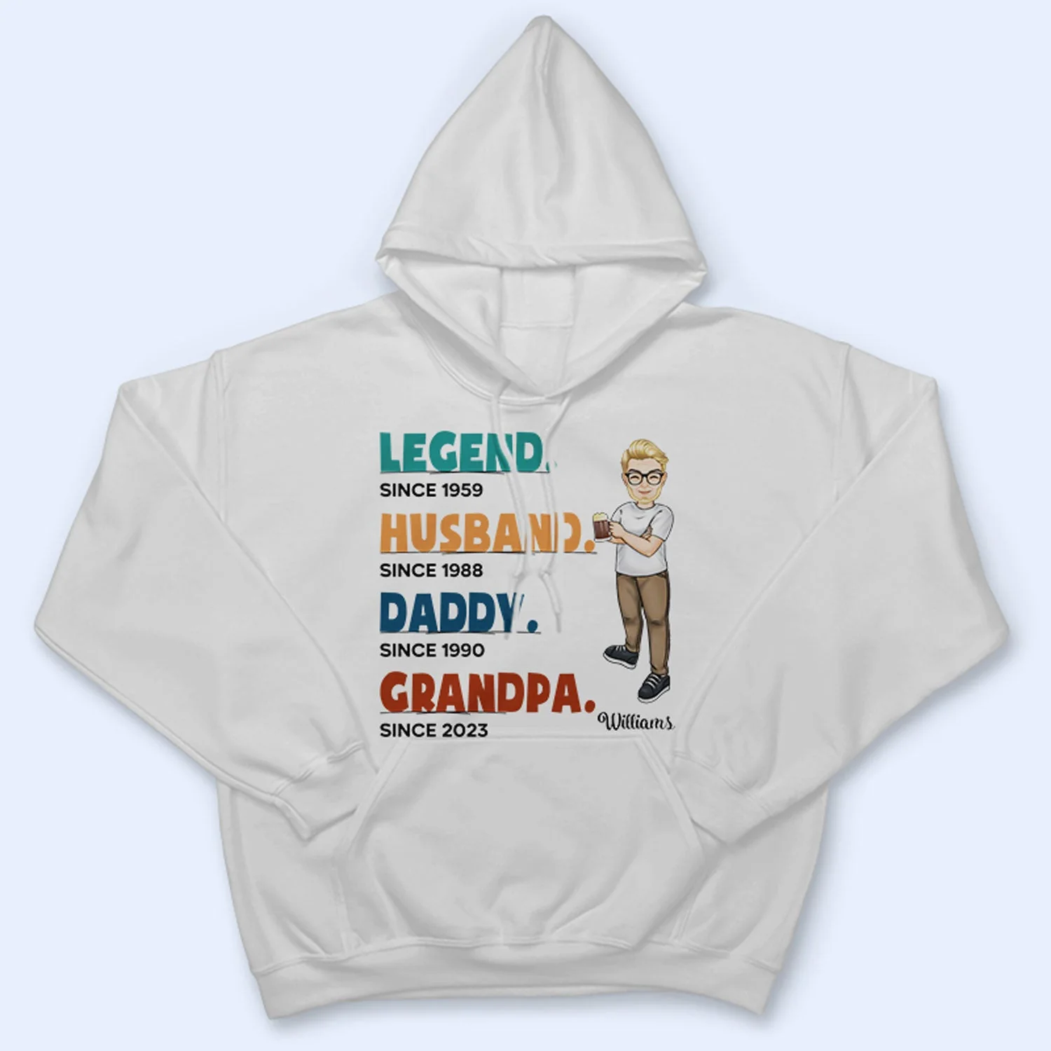 Legend Husband Daddy - Gift For Dad, Father - Personalized Custom T Shirt - Image 4