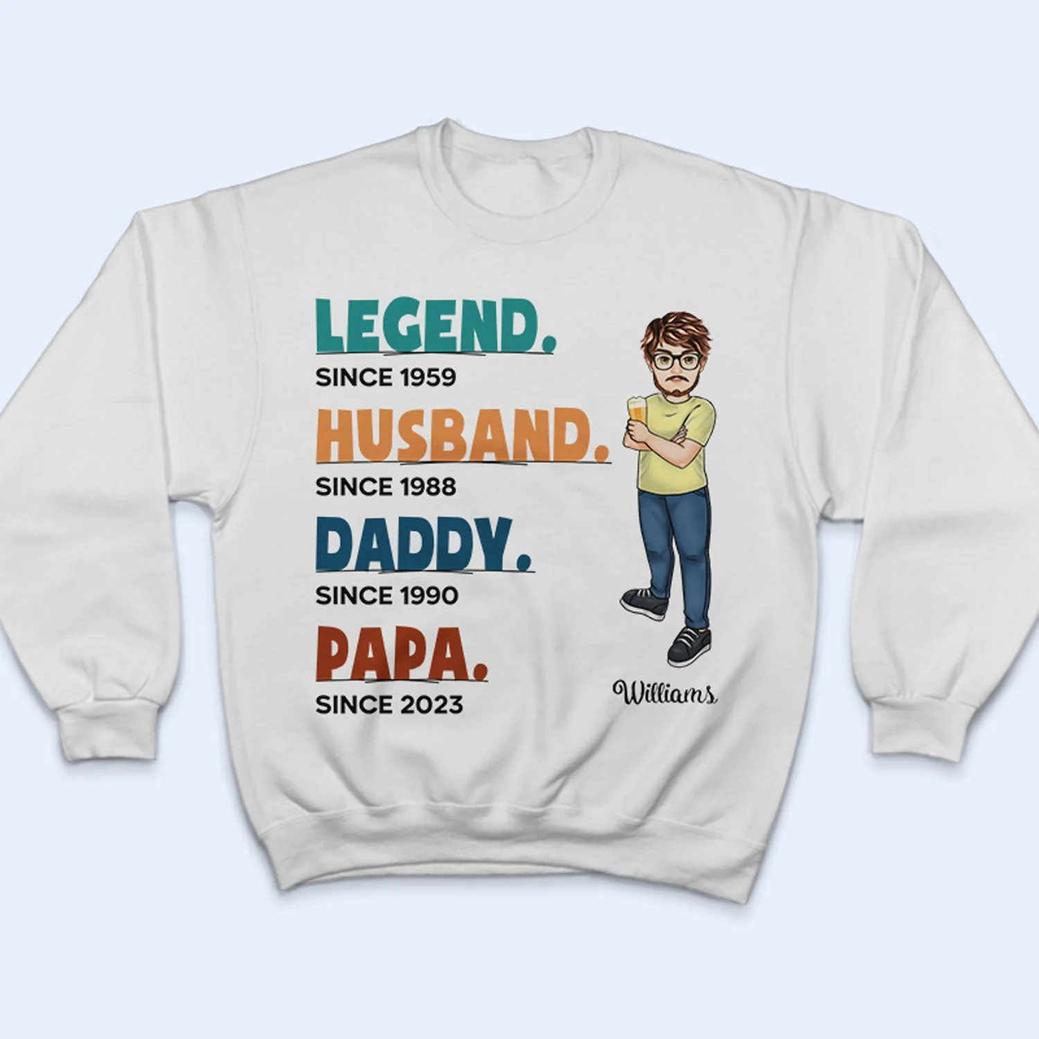 Legend Husband Daddy - Gift For Dad, Father - Personalized Custom T Shirt - Image 5