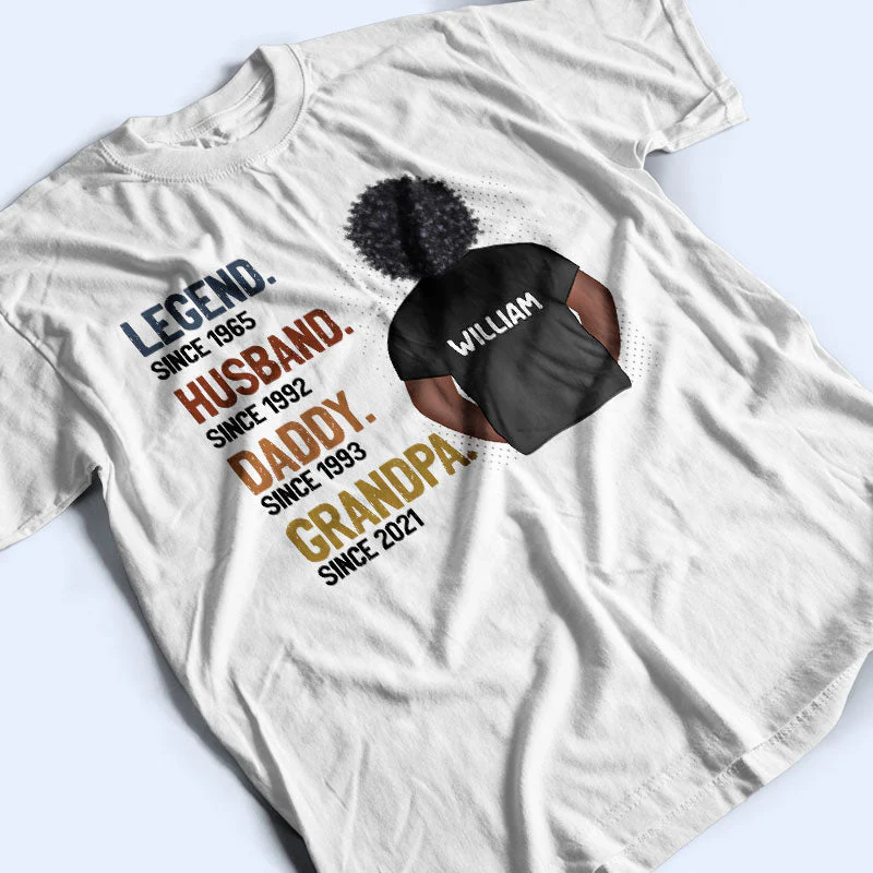 Legend Husband Daddy - Gift For Father, Dad - Personalized Custom T Shirt - Image 3