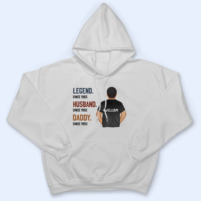 Legend Husband Daddy - Gift For Father, Dad - Personalized Custom T Shirt - Image 4