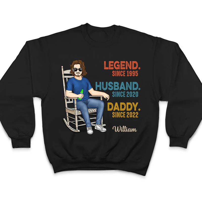 Legend Husband Daddy Grandpa - Father Gift - Personalized Custom T Shirt - Image 5