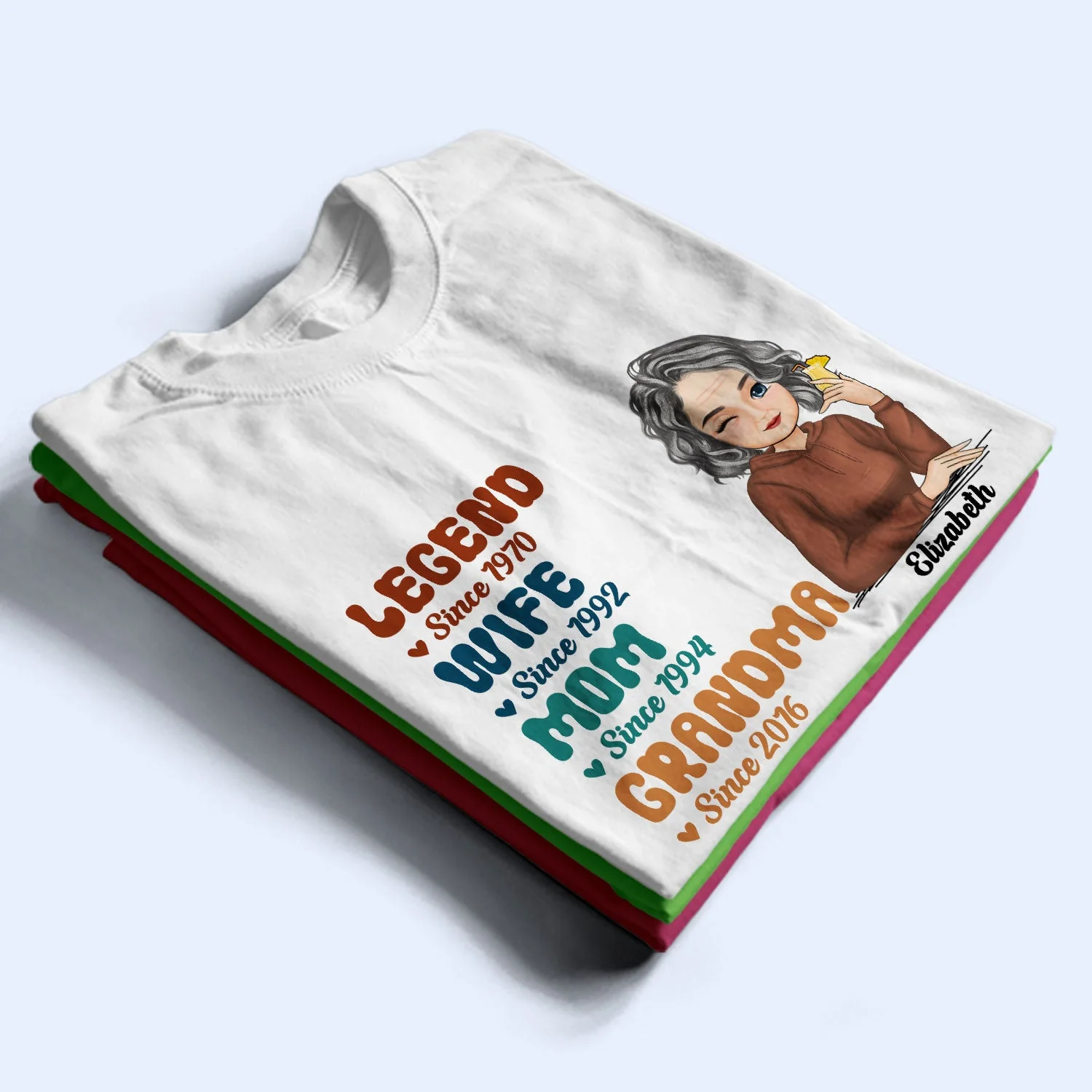 Legend Wife Mom - Gift For Mother - Personalized T Shirt - Image 2